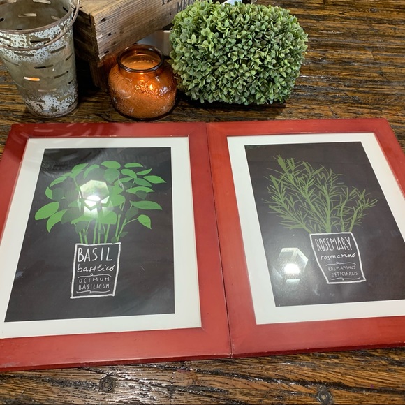 Adorable Prints Rosemary Basil Kitchen Dining Room Art IKEA Framed - Picture 13 of 13